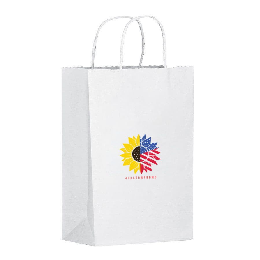 Full Color White Kraft Paper Bag - 10