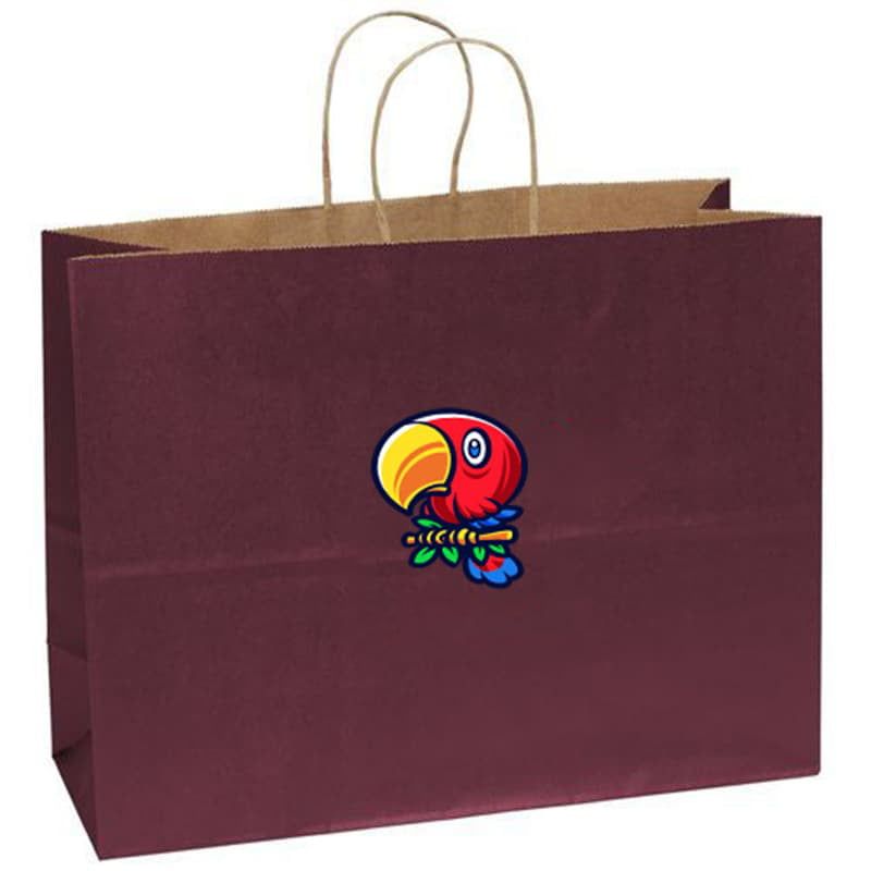 Full Color Matte Kraft Shopping Bag - 16