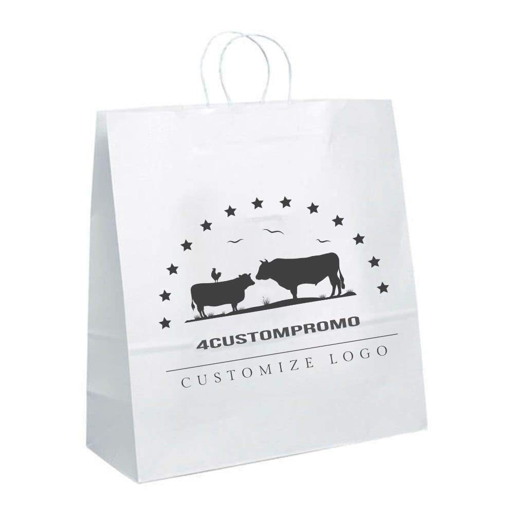 Large White Kraft Paper Bag - 18