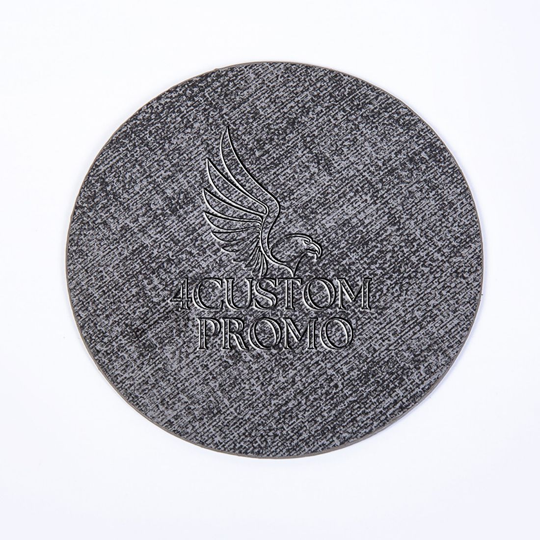 Textured Fabric Style Leather Round Coaster