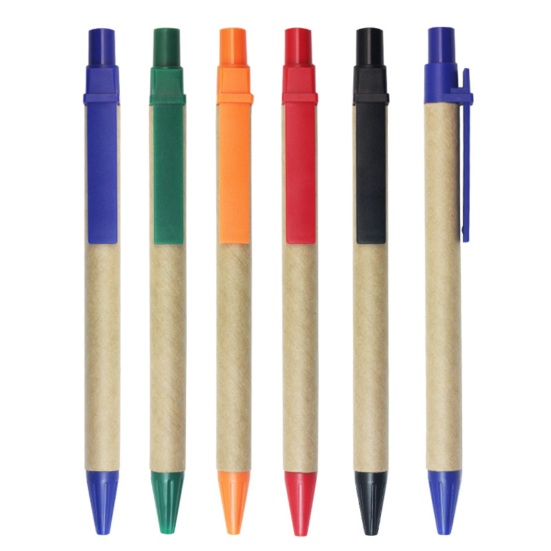 Eco-Green Recycled Paper Ballpoint Pen for Sustainable Promotion